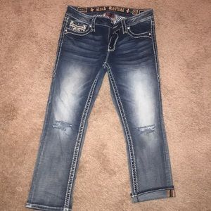 Size 27 Rock revivals, stretchy material.